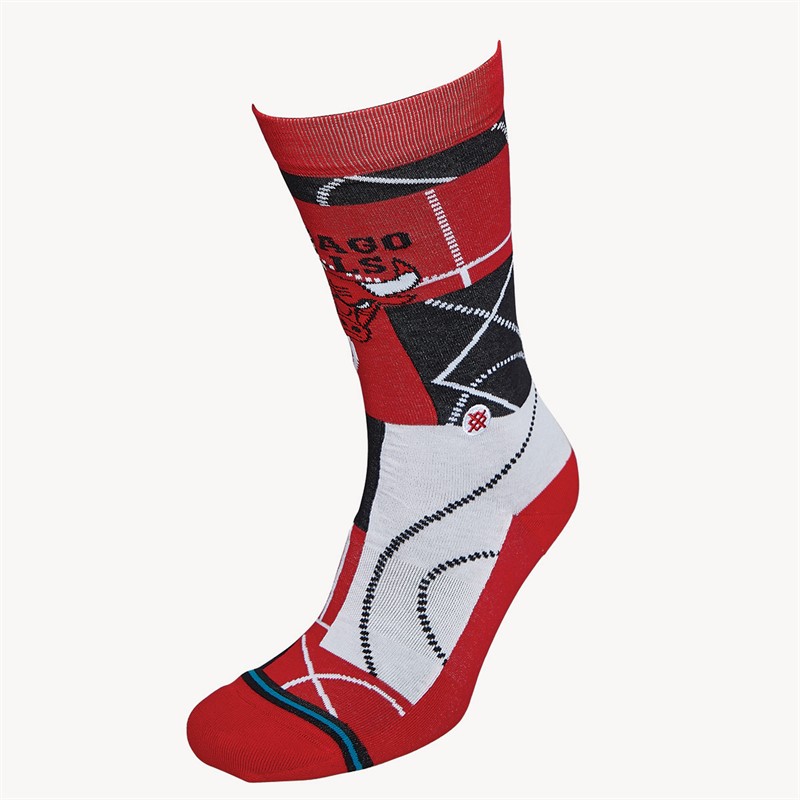 STANCE NBA Chicago Bulls Zone Graphic Crew Socks Red