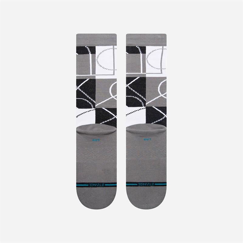 STANCE NBA New York Nets Zone Graphic Crew Socks Grey
