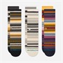 STANCE Curren Striped Three Pack Crew Socks Forest