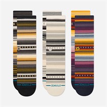 STANCE Curren Striped Three Pack Crew Socks Forest
