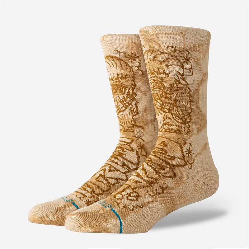 STANCE Star Wars Dj Chewie Graphic Crew Socks Sand