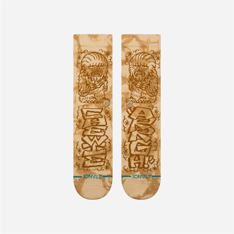 STANCE Star Wars Dj Chewie Graphic Crew Socks Sand