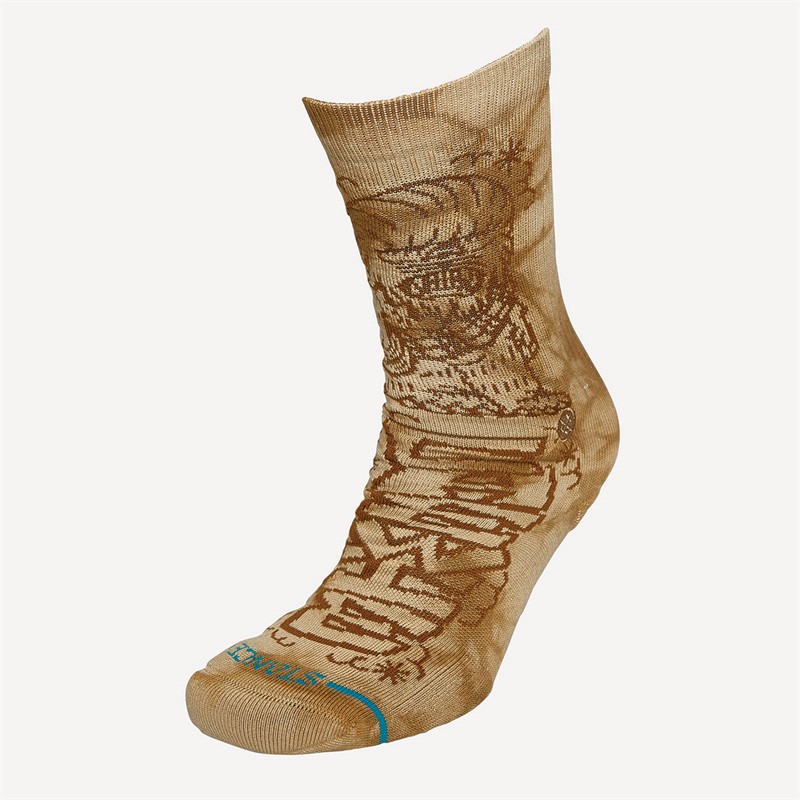 STANCE Star Wars Dj Chewie Graphic Crew Socks Sand