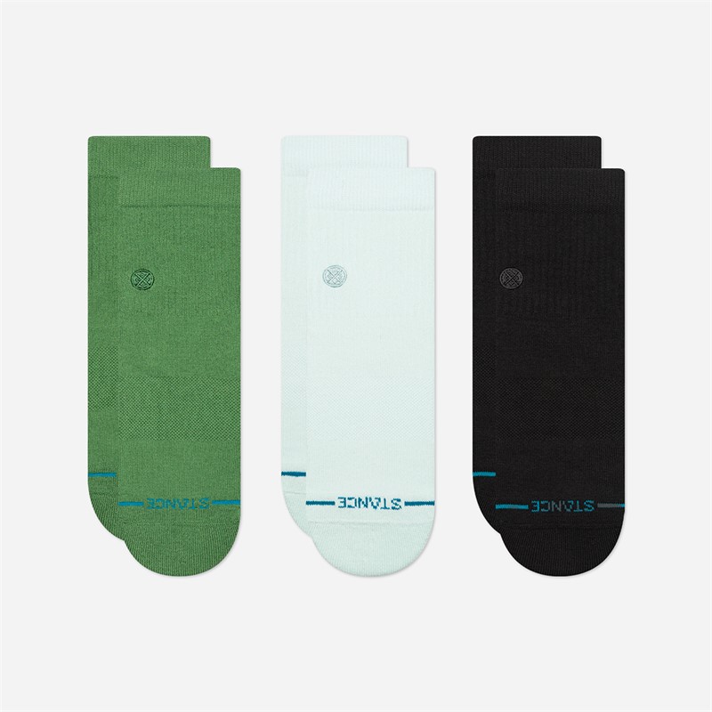 STANCE Icon Three Pack Crew Socks Ice Blue