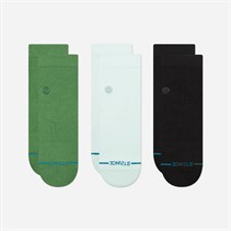 STANCE Icon Three Pack Crew Socks Ice Blue
