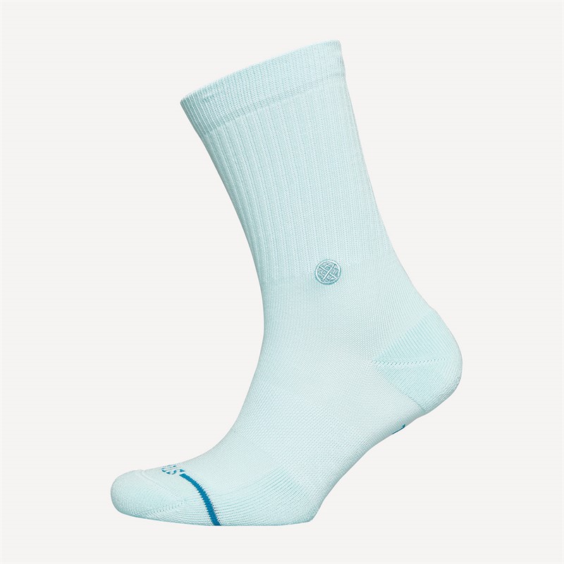 STANCE Icon Three Pack Crew Socks Ice Blue