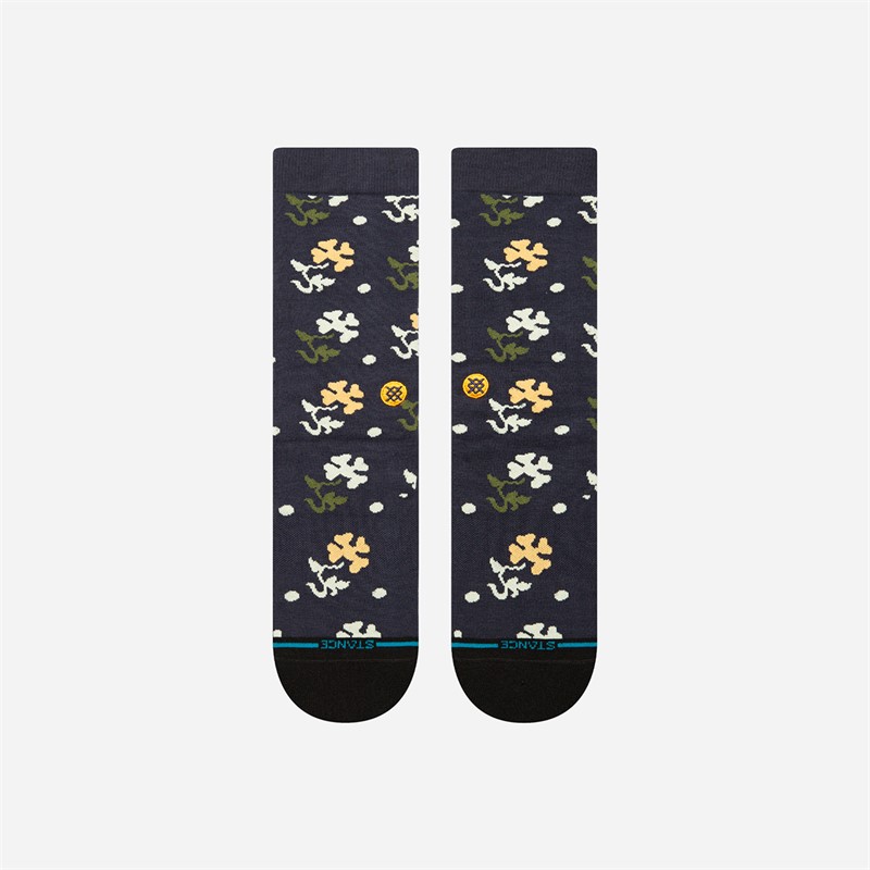 STANCE Pop End Floral Crew Socks Navy