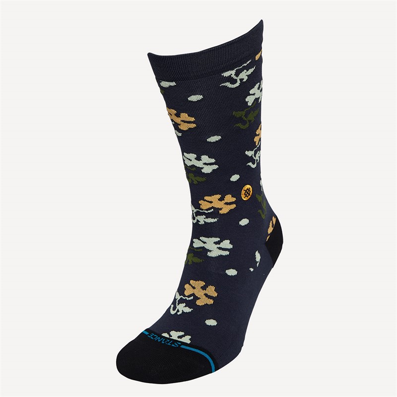 STANCE Pop End Floral Crew Socks Navy