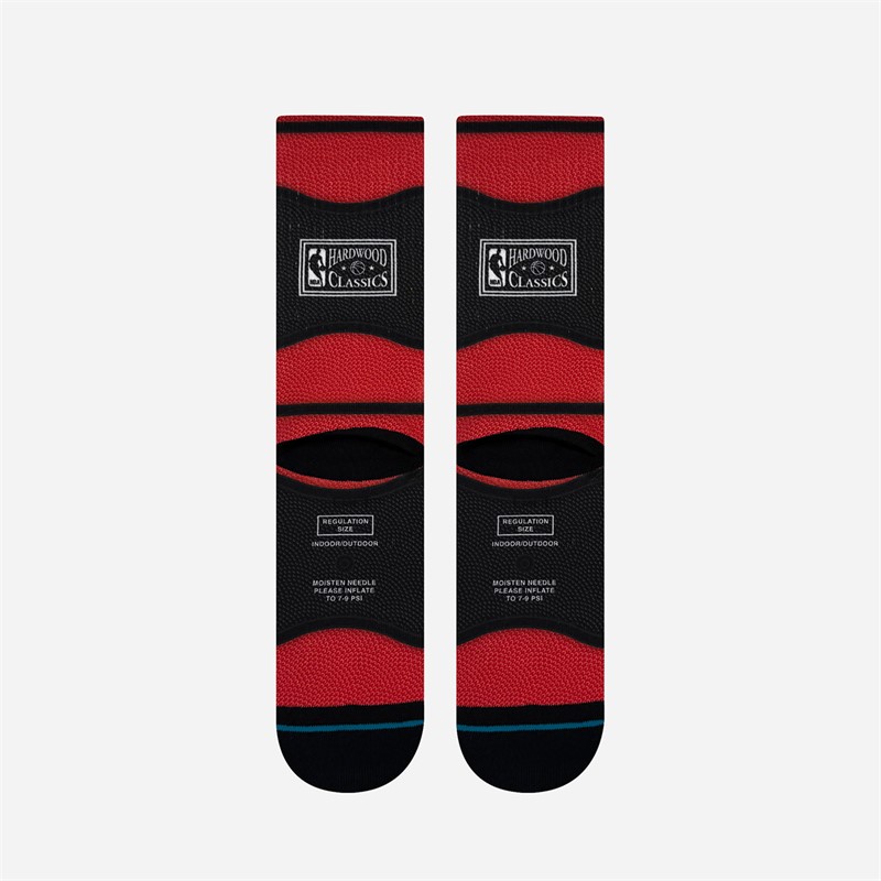 STANCE NBA Chicago Bulls Mini Ball Graphic Crew Socks Red