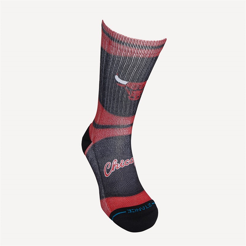 STANCE NBA Chicago Bulls Mini Ball Graphic Crew Socks Red