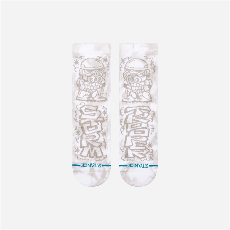 STANCE Kids Star Wars DJ Stormtrooper Graphic Crew Socks White