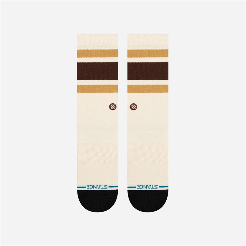STANCE Boyd Striped Crew Socks Dark Brown