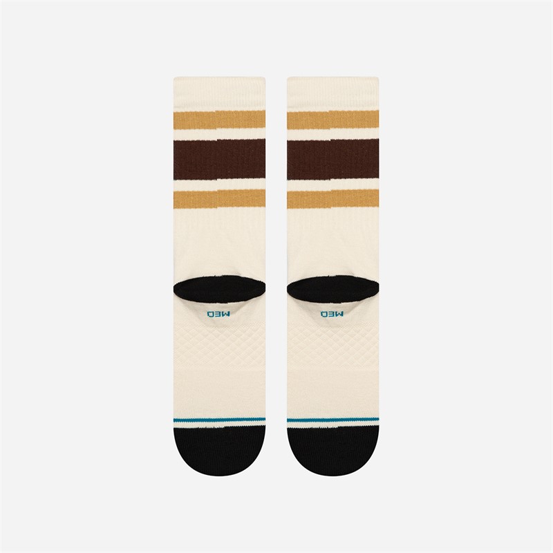 STANCE Boyd Striped Crew Socks Dark Brown