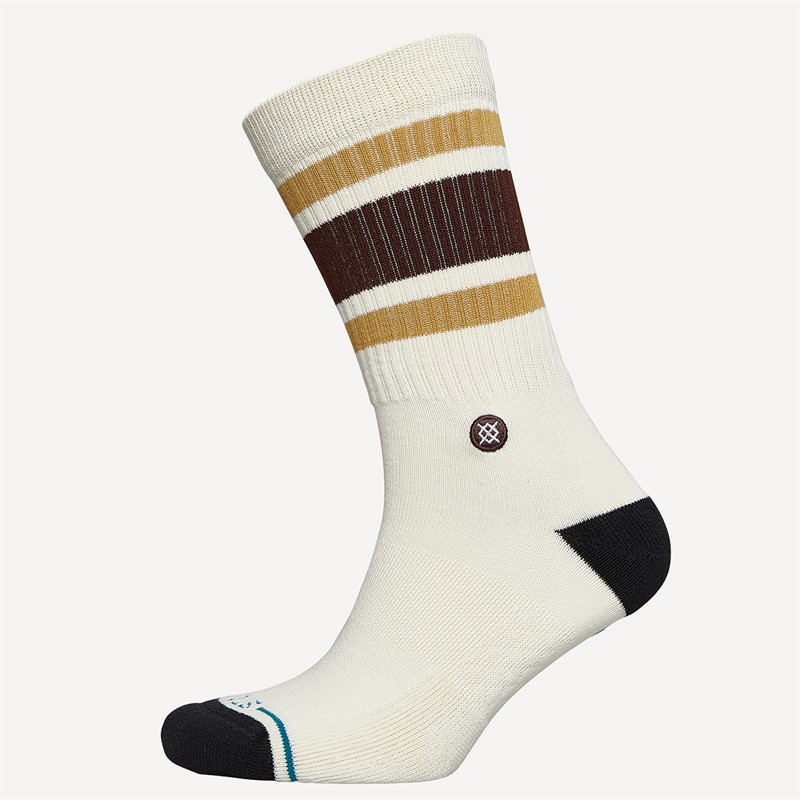STANCE Boyd Striped Crew Socks Dark Brown