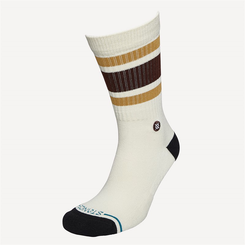 STANCE Boyd Striped Crew Socks Dark Brown