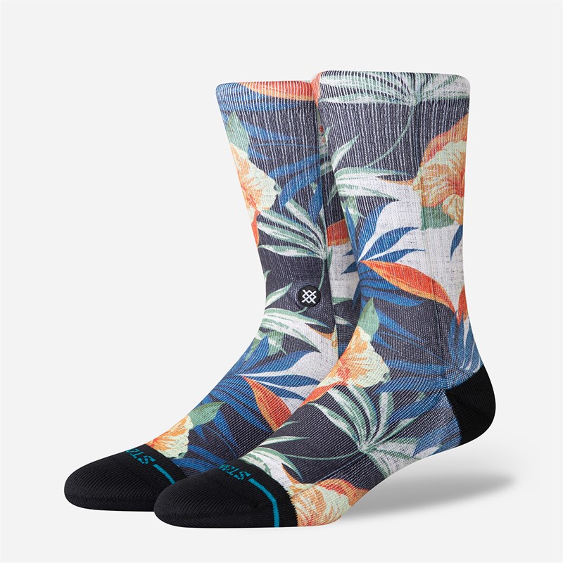 STANCE Tiki Tides Graphic Crew Socks Black
