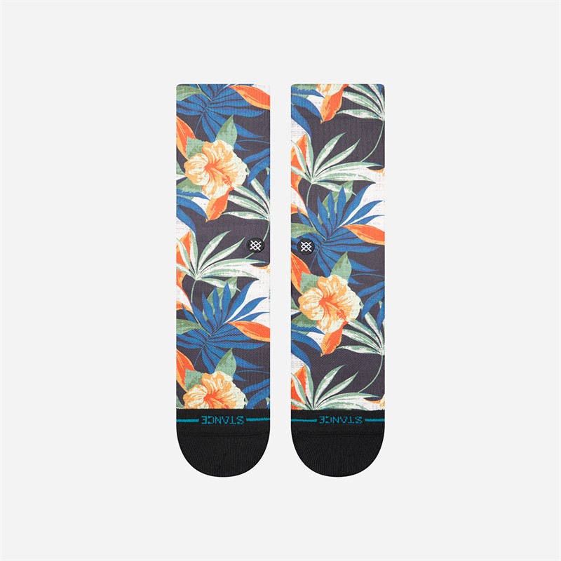 STANCE Tiki Tides Graphic Crew Socks Black