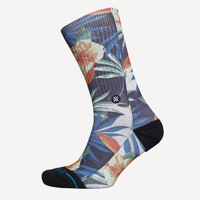 STANCE Tiki Tides Graphic Crew Socks Black
