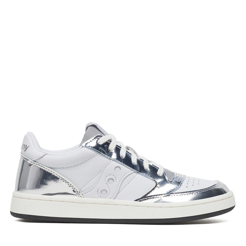 Saucony Womens Jazz Court Trainers White/Silver