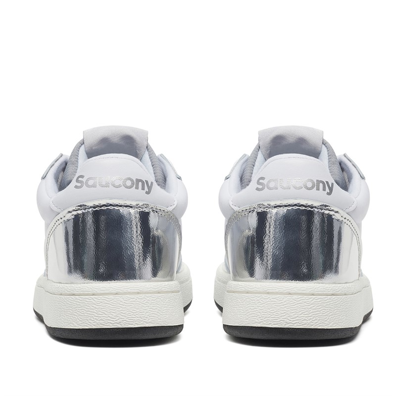 Saucony Womens Jazz Court Trainers White/Silver