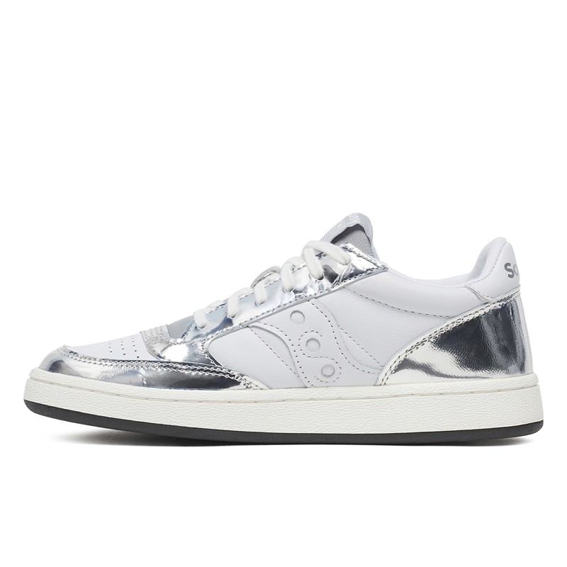 Saucony Womens Jazz Court Trainers White/Silver