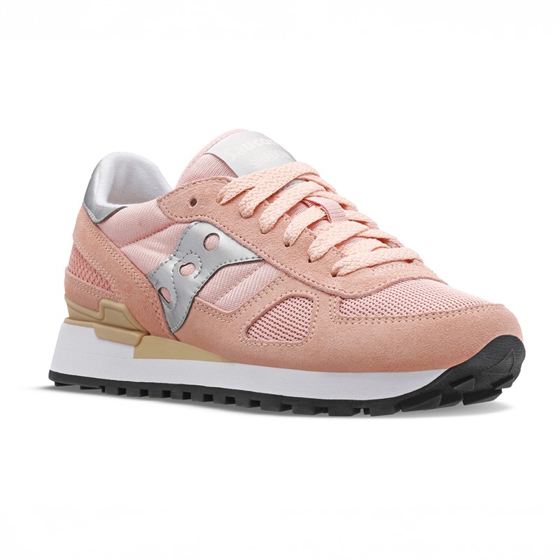 Saucony Womens Shadow Original Trainers Pink/Silver