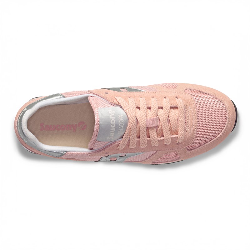 Saucony Womens Shadow Original Trainers Pink/Silver