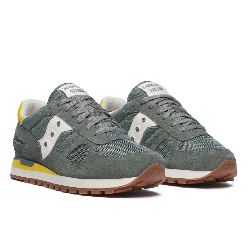Saucony Mens Shadow Original Trainers Agave/Yellow