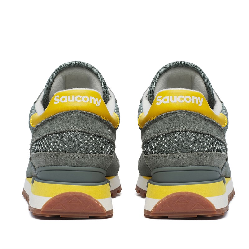 Saucony Mens Shadow Original Trainers Agave/Yellow