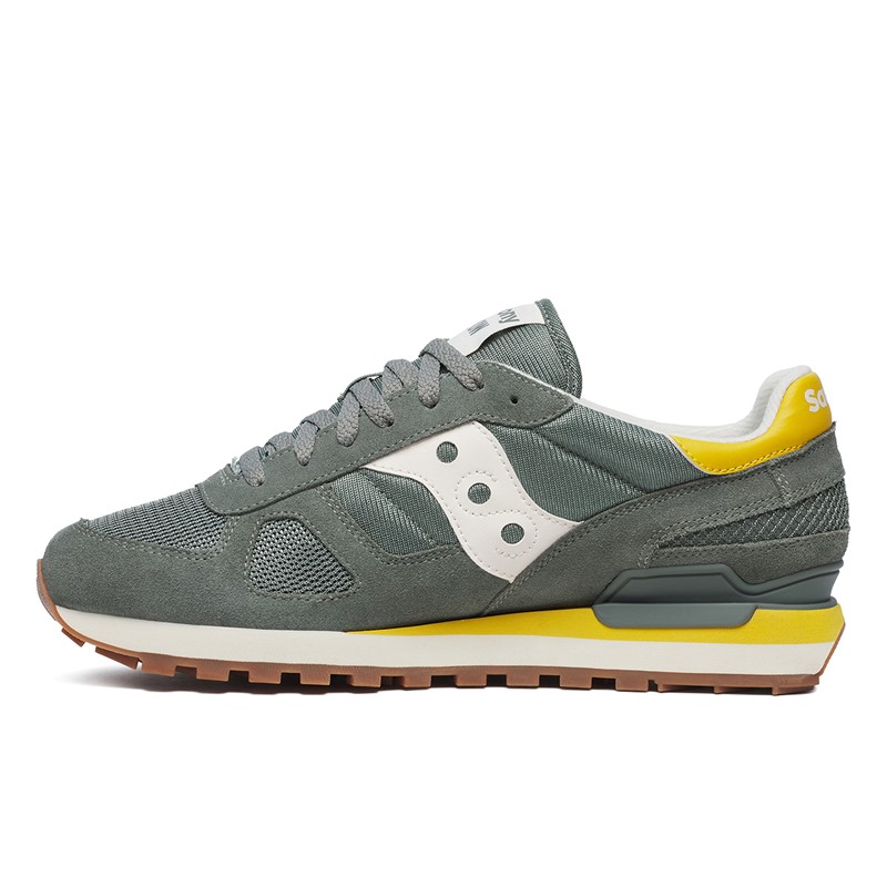 Saucony Mens Shadow Original Trainers Agave/Yellow