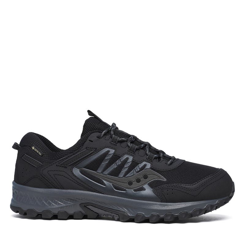Saucony Mens Grid Peak Gore-Tex Waterproof Trainers Black