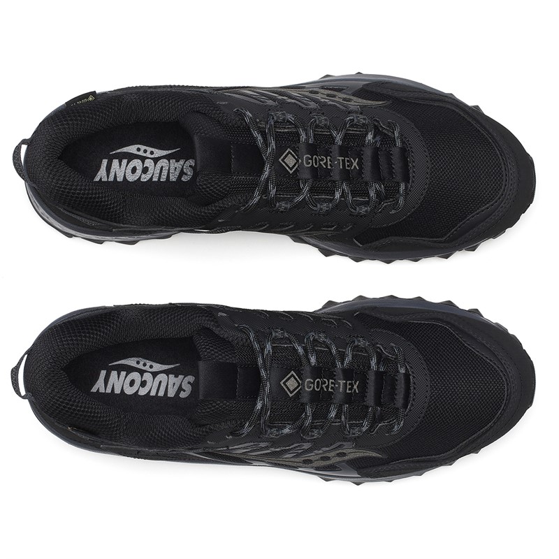 Saucony Mens Grid Peak Gore-Tex Waterproof Trainers Black