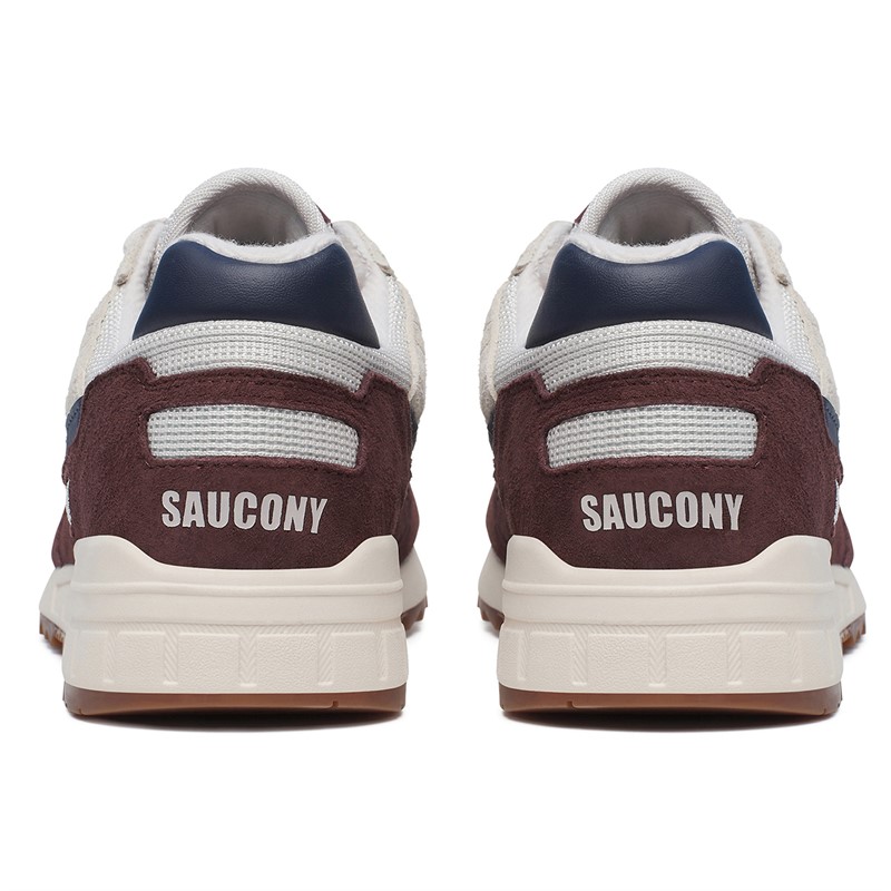 Saucony Mens Shadow 5000 Trainers Moon/Chocolate