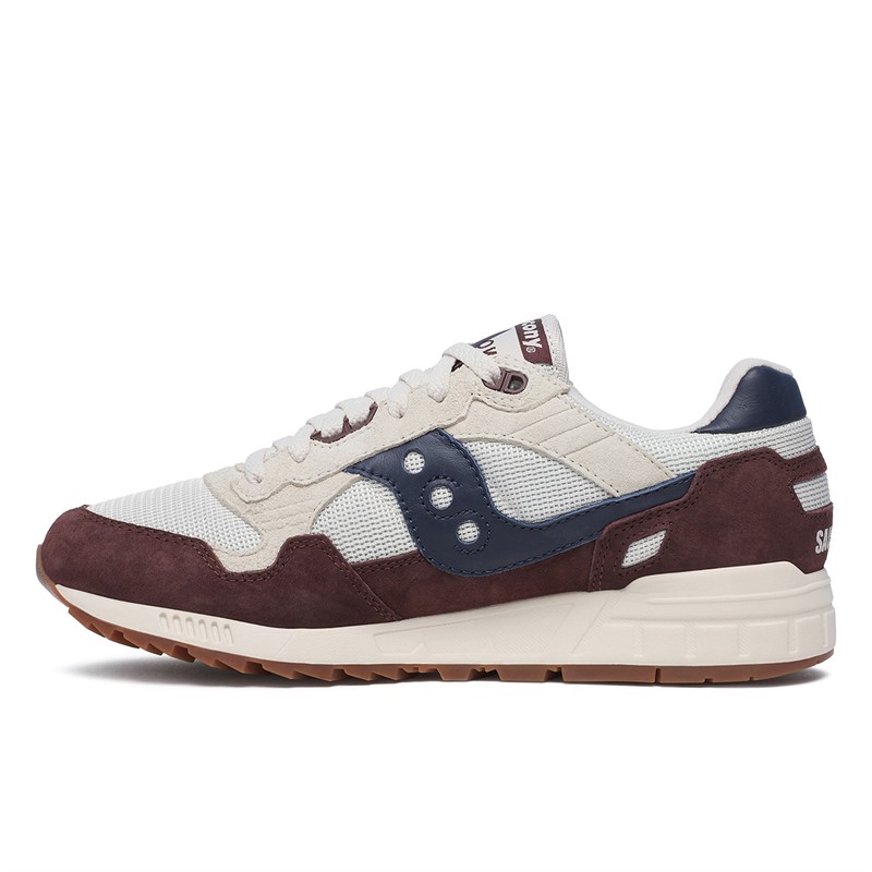 Saucony Mens Shadow 5000 Trainers Moon/Chocolate