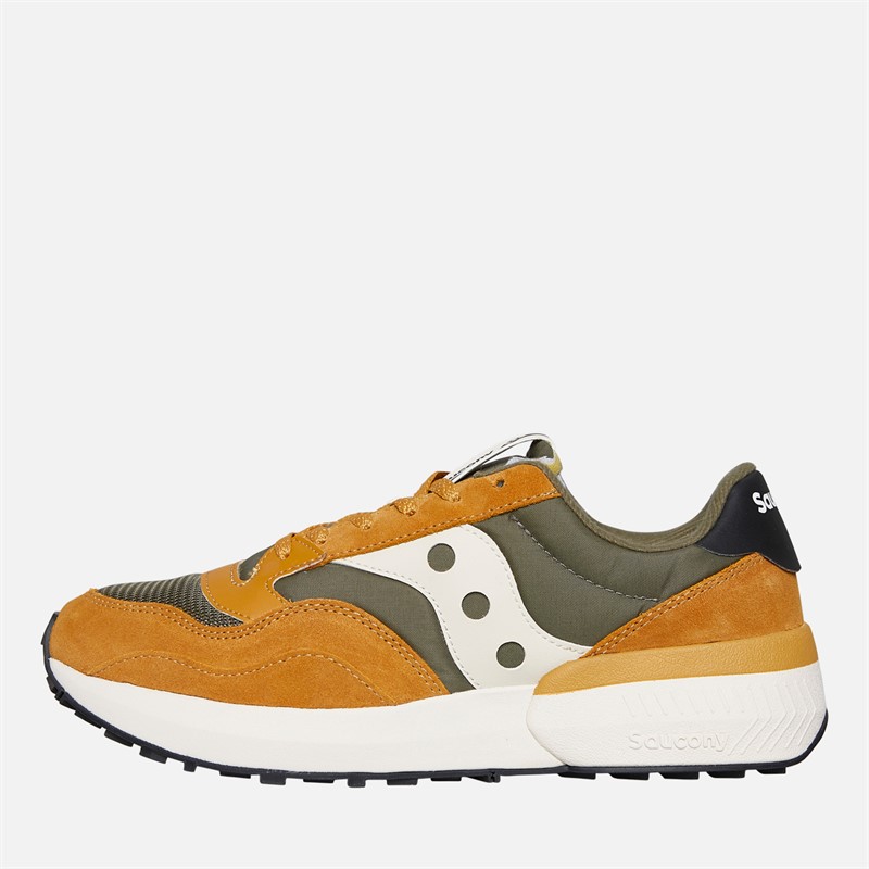 Saucony Mens Jazz NXT Trainers Olive/Tan