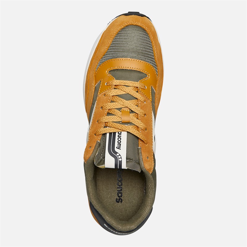 Saucony Mens Jazz NXT Trainers Olive/Tan