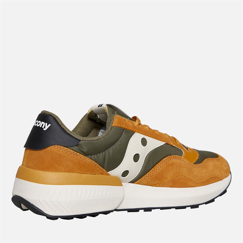 Saucony Mens Jazz NXT Trainers Olive/Tan