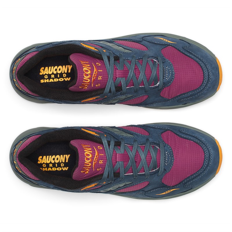 Saucony Mens Grid Shadow 2 Trainers Purple/Blue