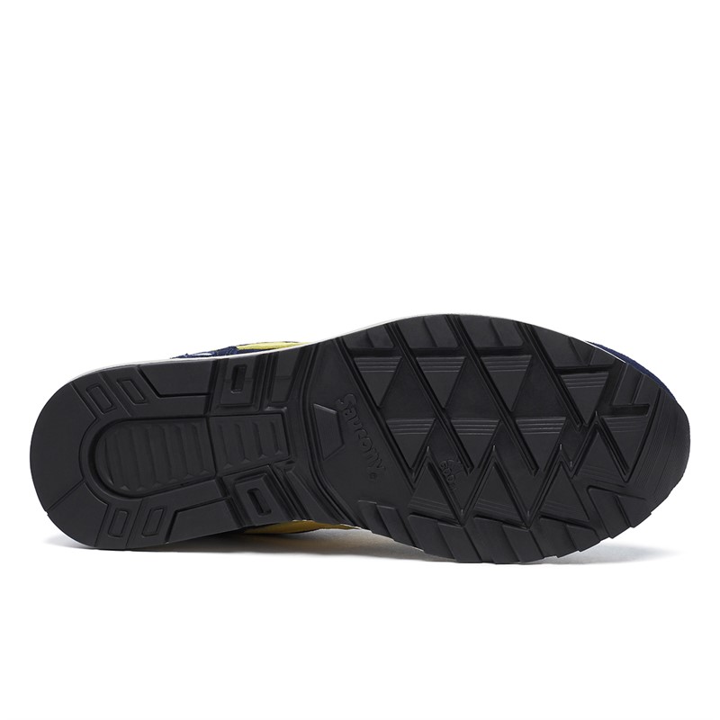 Saucony Mens Shadow 5000 Trainers Blue/Yellow