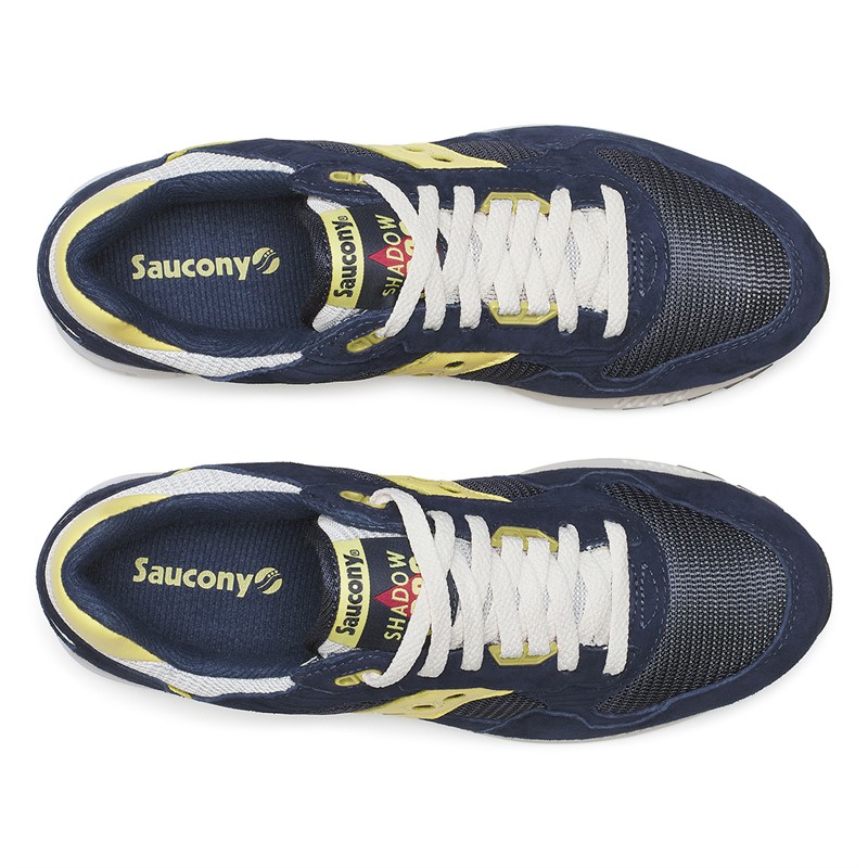 Saucony Mens Shadow 5000 Trainers Blue/Yellow