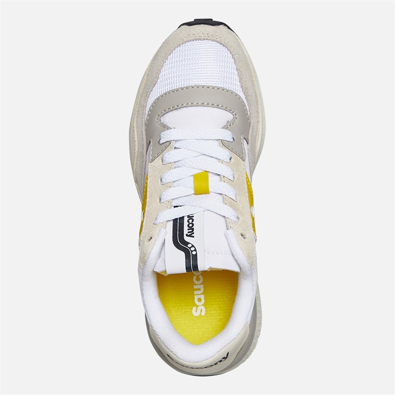 Saucony Womens Jazz NXT Trainers White/Yellow