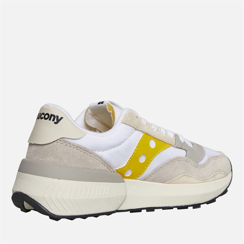 Saucony Womens Jazz NXT Trainers White/Yellow