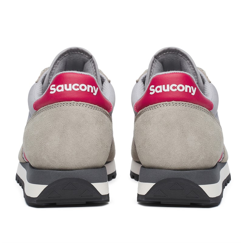 Saucony Mens Jazz Original Trainers Dove/Red