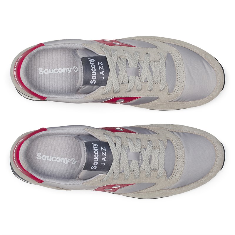 Saucony Mens Jazz Original Trainers Dove/Red