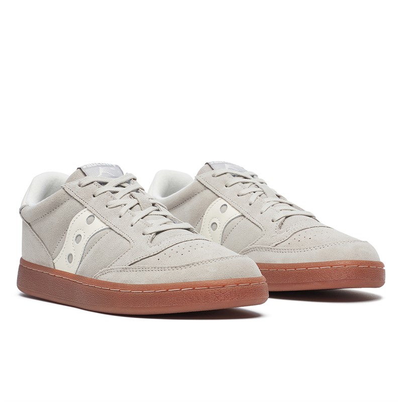 Saucony Womens Jazz Court Trainers Dove/Vanilla