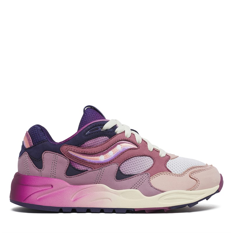Saucony Womens Grid Shadow 2 Trainers Lilac/Blue
