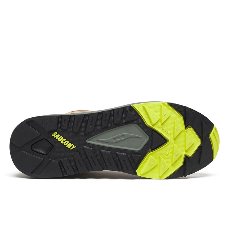 Saucony Mens Grid Shadow 2 Trainers Avocado/Beige