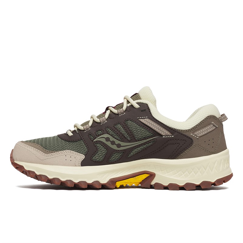 Saucony Grid Peak Trainers Olive/Brown