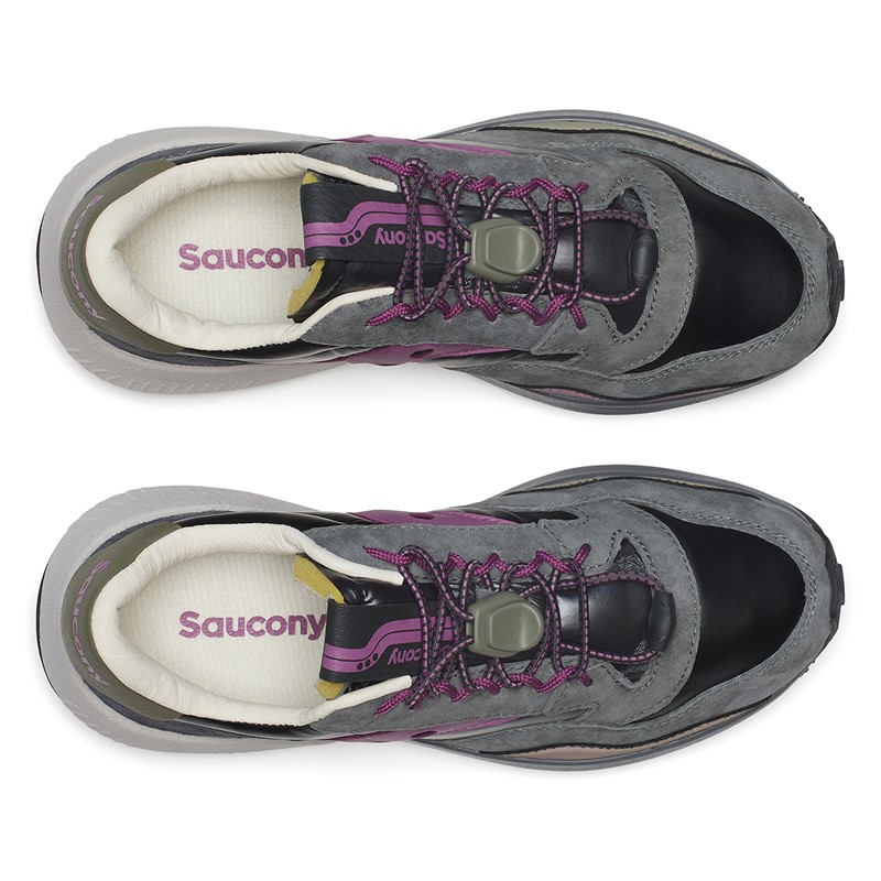 Saucony Womens Jazz NXT Trainers Black/Purple