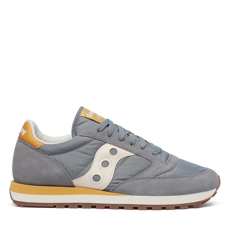 Saucony Mens Jazz Original Trainers Grey/Cream - Size 6